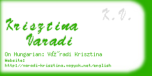 krisztina varadi business card